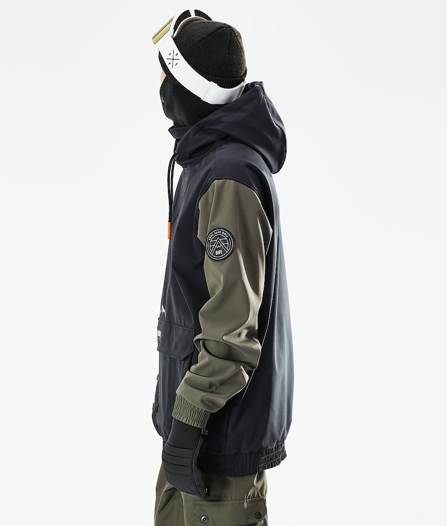 Dope Wylie Snowboardjacke Herren Schwarz Olivgrün Grün | 230-DOMYIJ