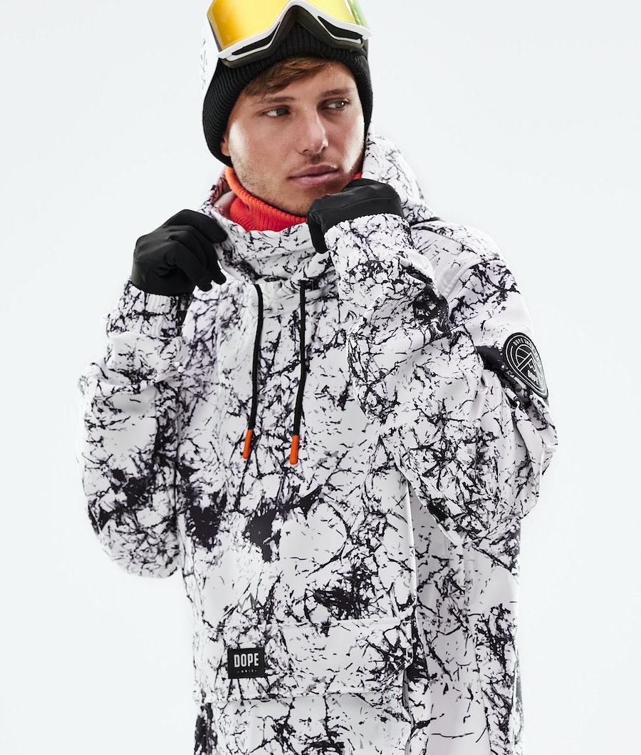 Dope Wylie Snowboardjacke Herren Weiß Schwarz | 268-MIOVTJ