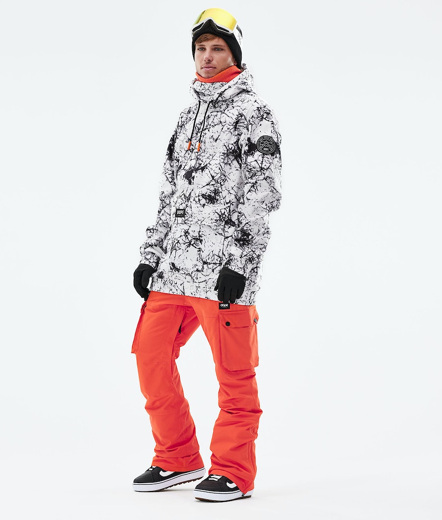 Dope Wylie Snowboardjacke Herren Weiß Schwarz | 268-MIOVTJ