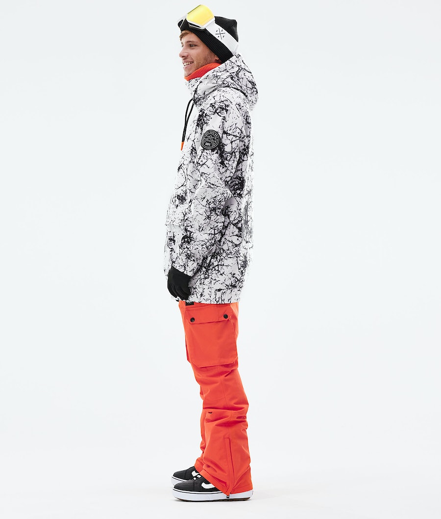 Dope Wylie Snowboardjacke Herren Weiß Schwarz | 268-MIOVTJ
