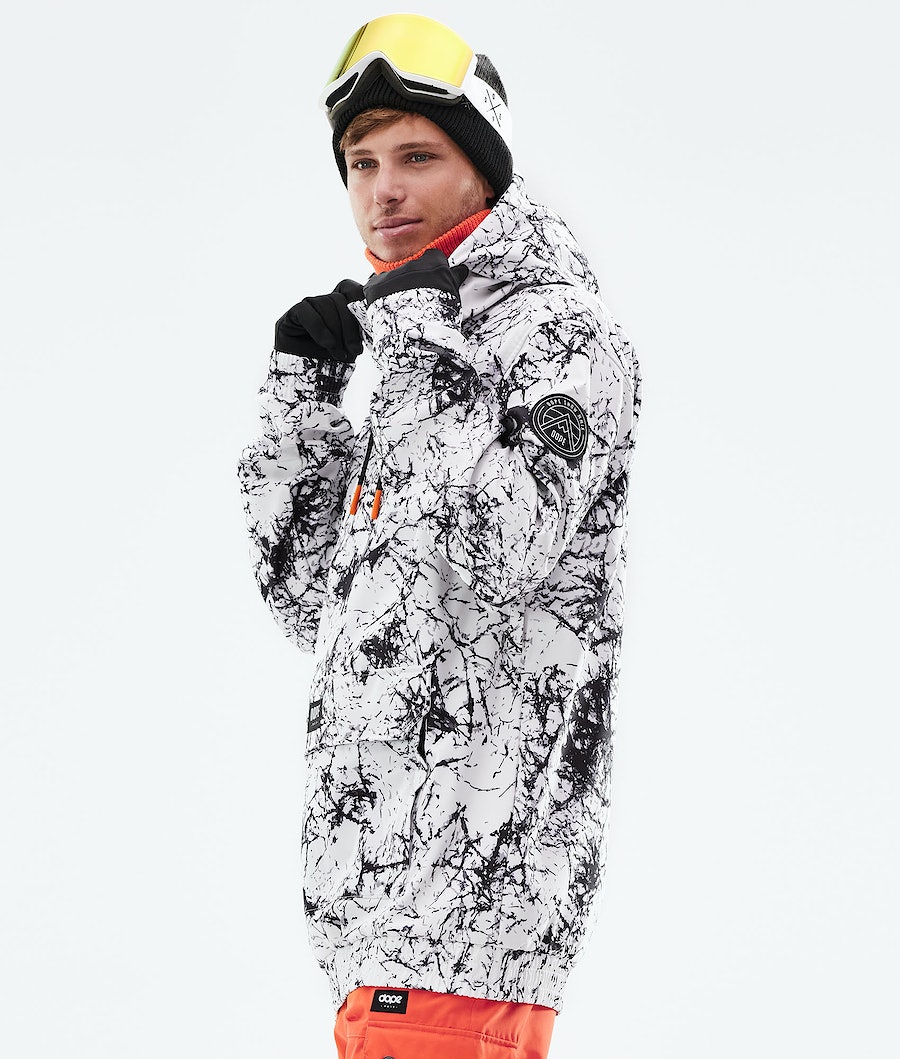 Dope Wylie Snowboardjacke Herren Weiß Schwarz | 268-MIOVTJ
