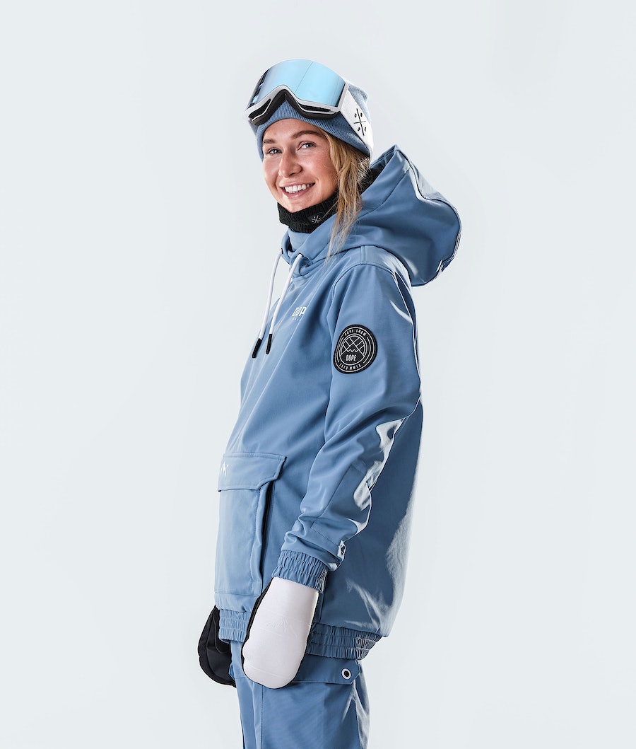 Dope Wylie W 10k Snowboardjacke Damen Blau Grau | 724-QZDJLT