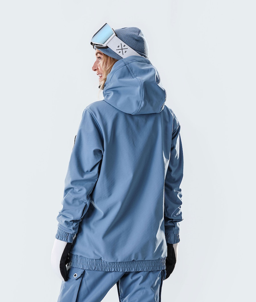 Dope Wylie W 10k Snowboardjacke Damen Blau Grau | 724-QZDJLT