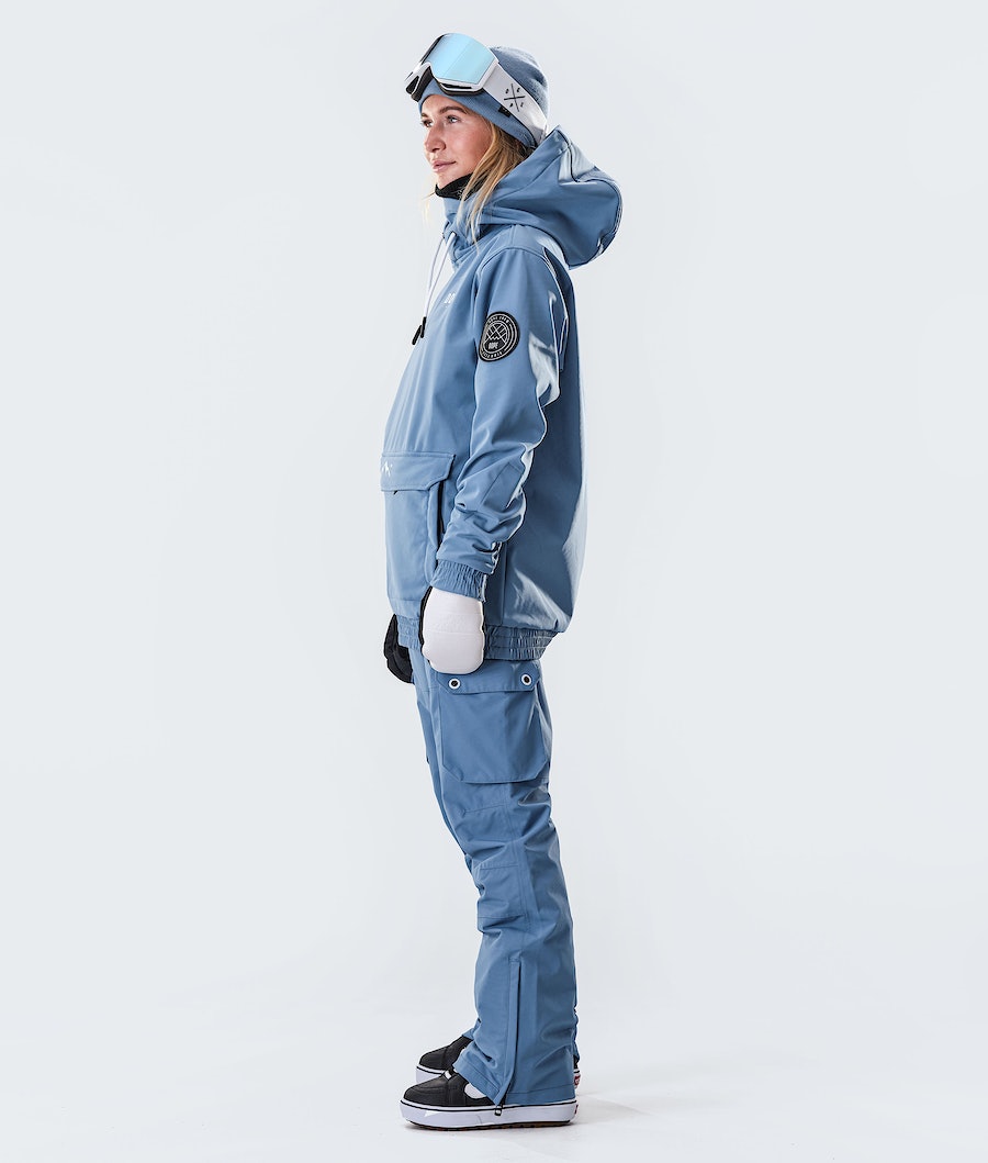 Dope Wylie W 10k Snowboardjacke Damen Blau Grau | 724-QZDJLT