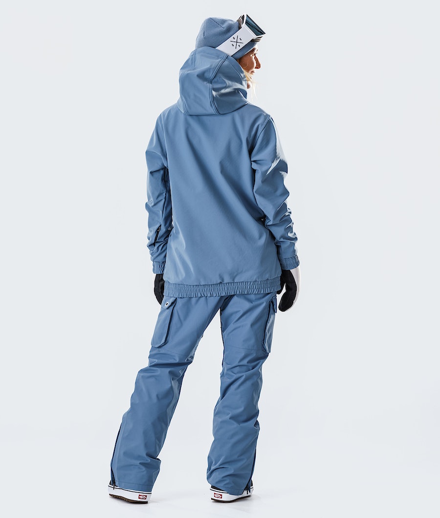 Dope Wylie W 10k Snowboardjacke Damen Blau Grau | 724-QZDJLT