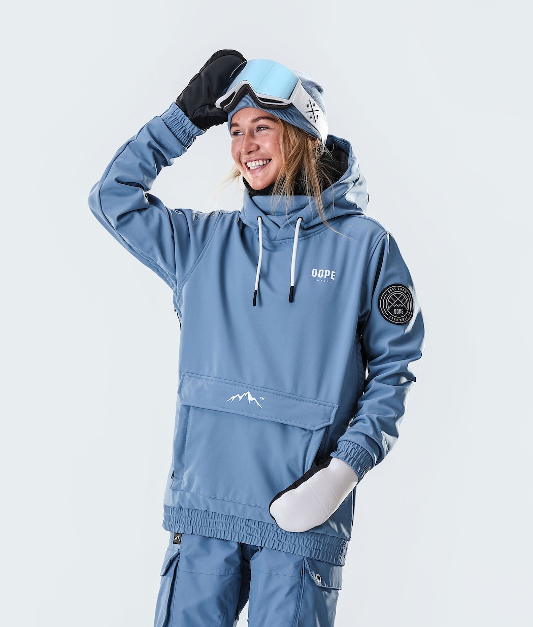 Dope Wylie W 10k Snowboardjacke Damen Blau Grau | 724-QZDJLT