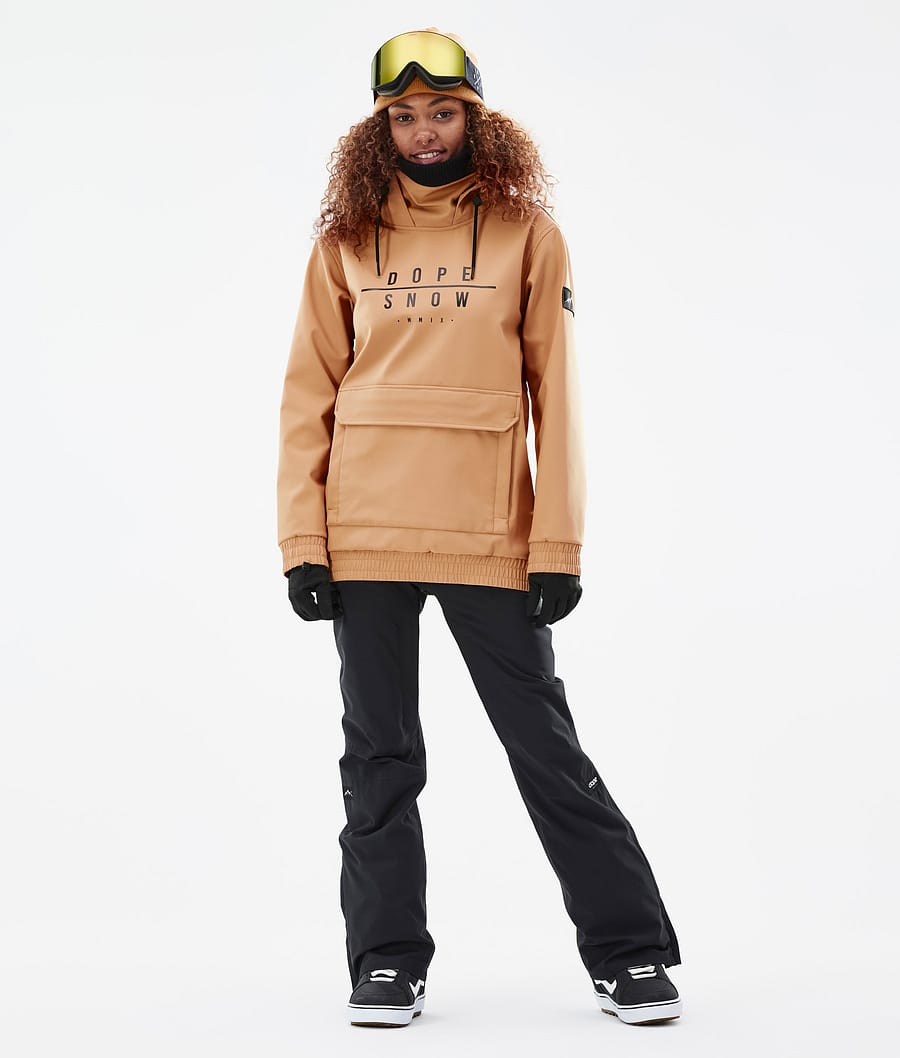 Dope Wylie W Snowboardjacke Damen Khaki Gelb | 386-EYNOTR